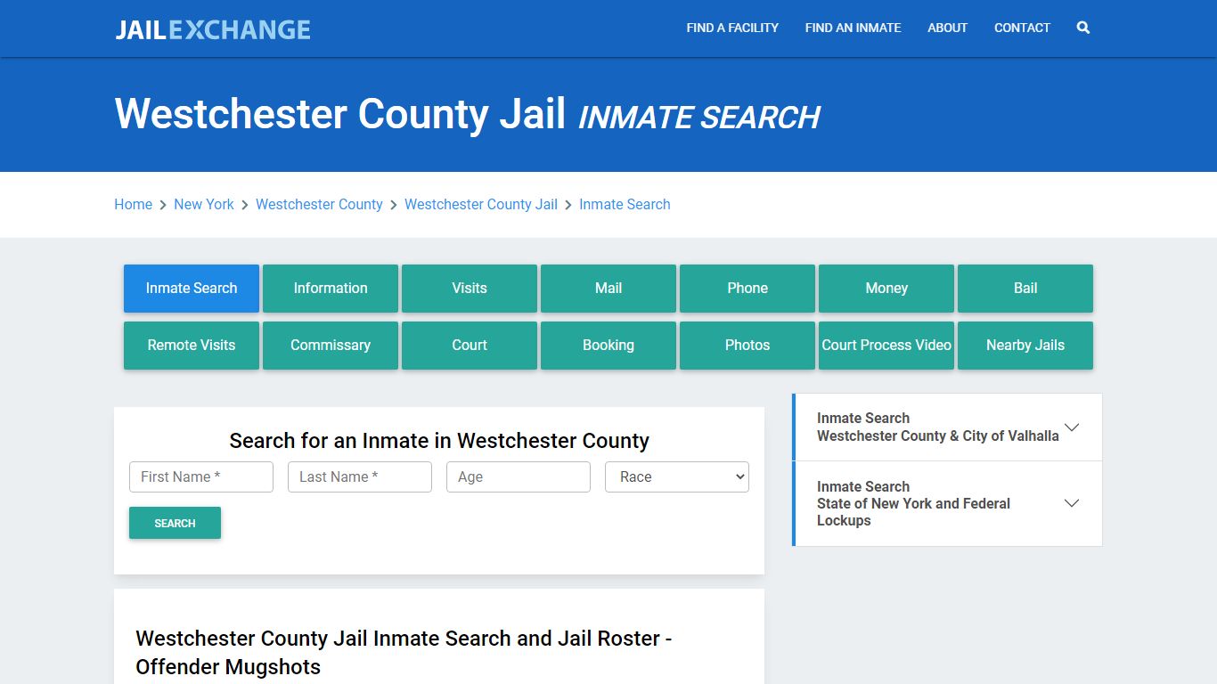 Westchester County Jail, NY Inmate Search: Roster & Mugshots