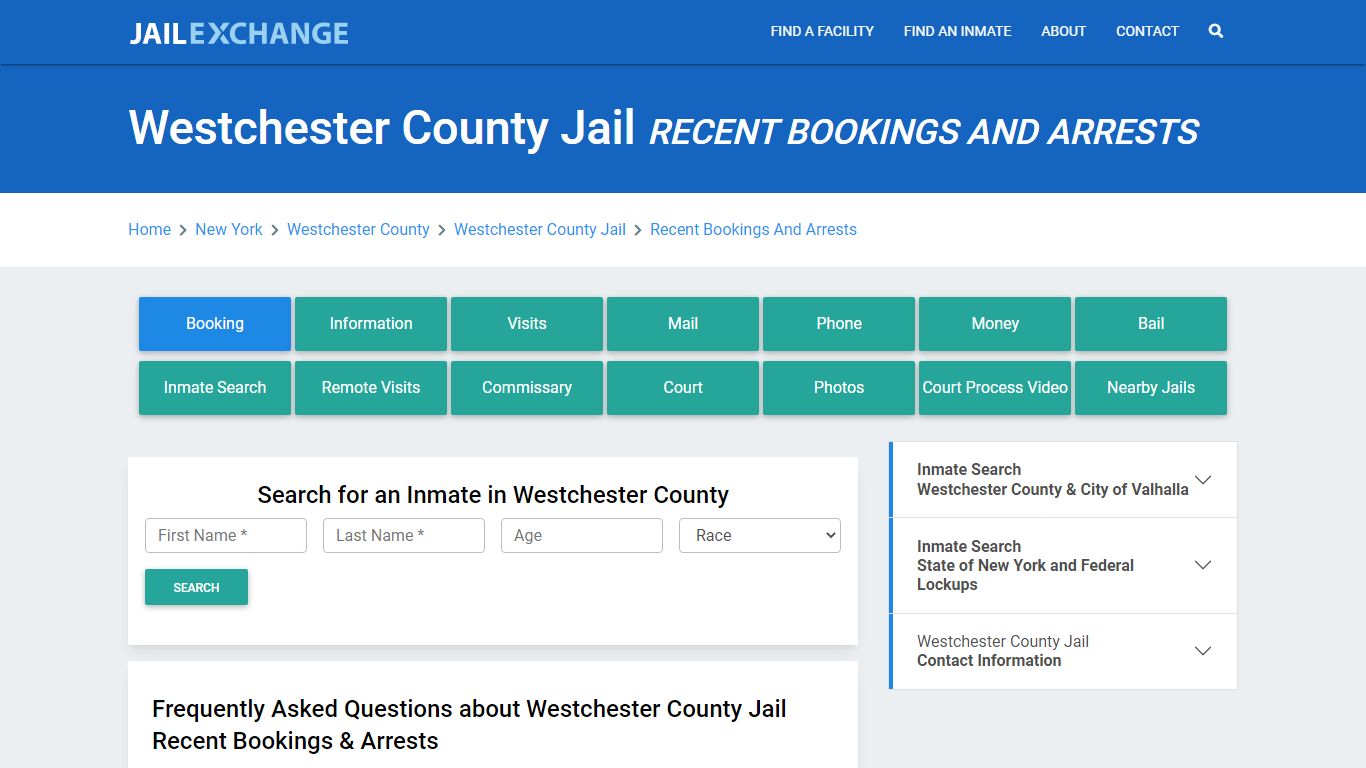 Westchester County Jail Recent Bookings And Arrests