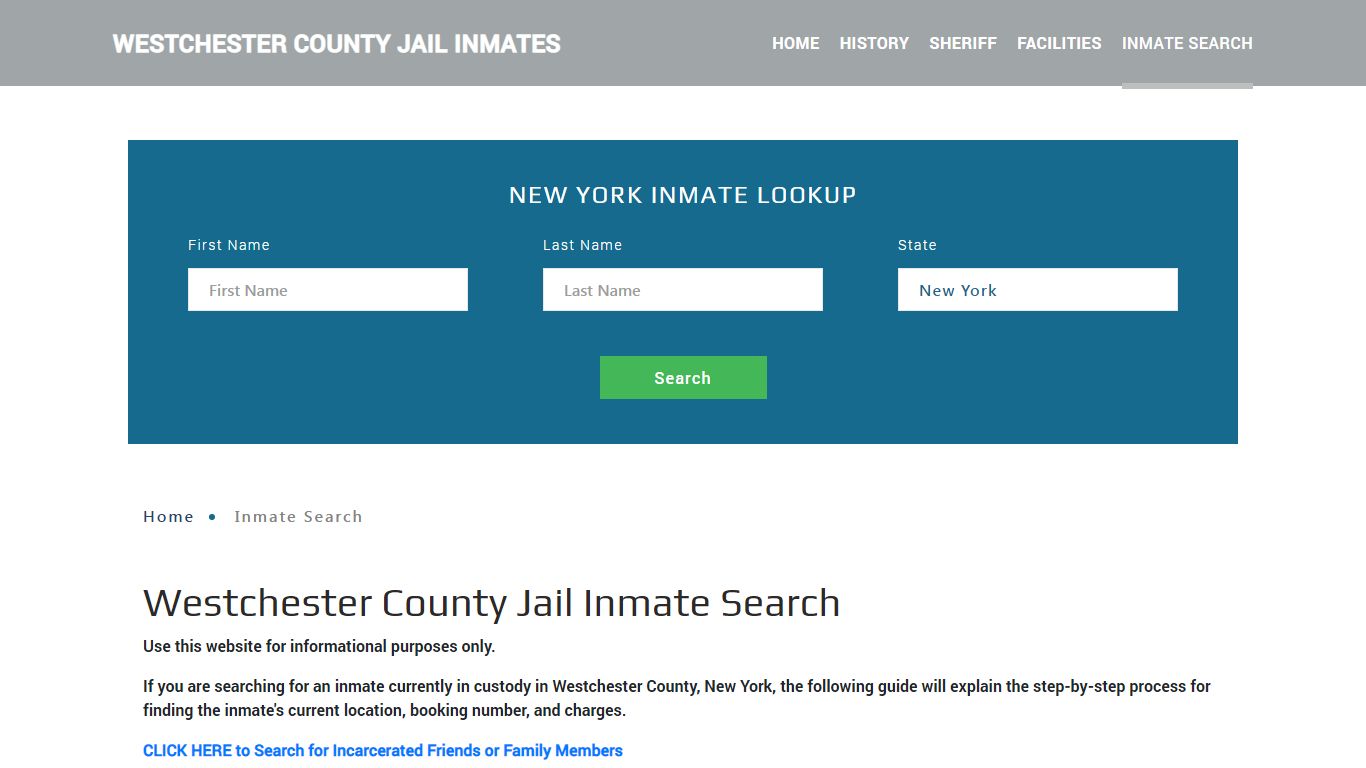 Westchester County, NY Detainee Lookup